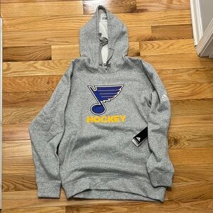 Adidas Gray Saint Louis Blues ST Louis Blues hoodie NEW Size Large LG